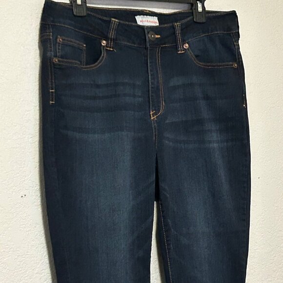 Molly and Isadora Women's size 16W Ankle Skinny Blue Jeans - Picture 2 of 14
